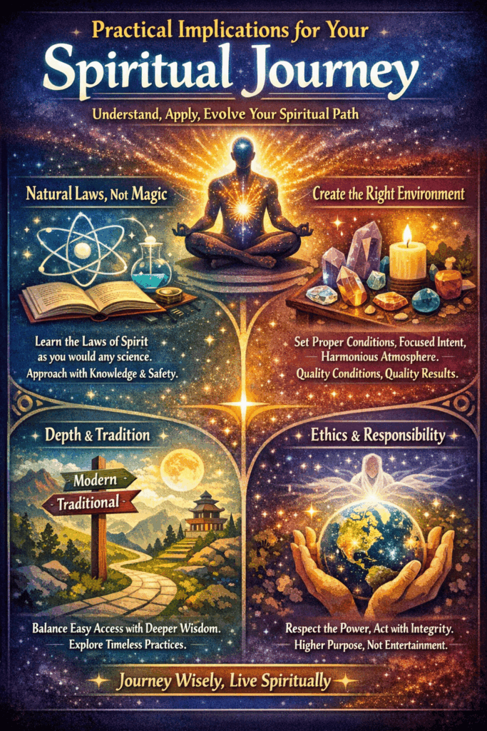 Practical Implications for Your Spiritual Journey — Natural Laws, Not Magic; modern spiritualism