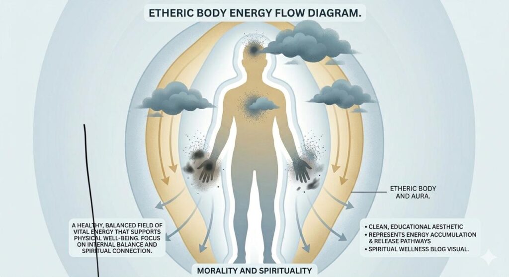 Etheric body and how to release negative energy that accumulates in the human energy field during daily life.
