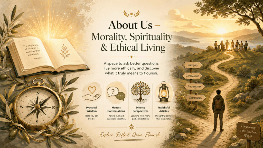 visualizing our mission to foster ethical growth, spiritual inquiry, and community through honest conversation and practical wisdom.