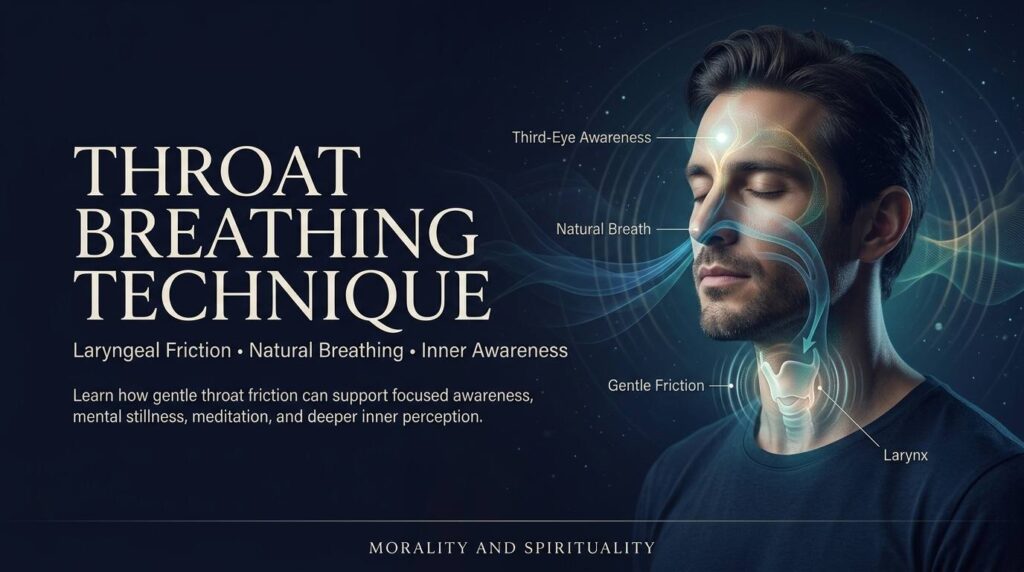 Throat breathing technique showing larynx, natural breath, and third-eye awareness by Morality and Spirituality